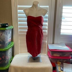 Iz Byer Strapless Red Dress